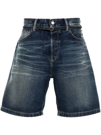 Logo-Patch Denim Shorts