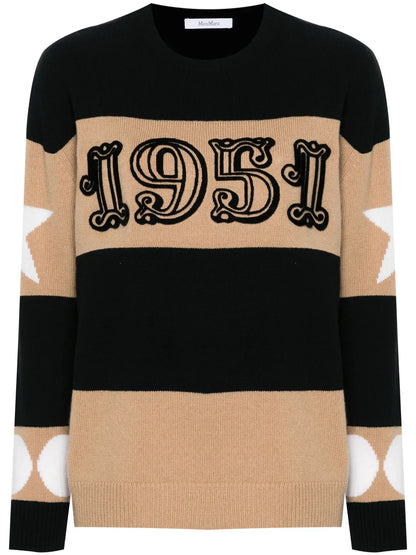 Dirce 1951-Motif Striped Jumper