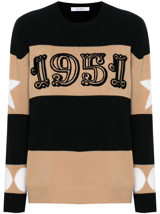 Dirce 1951-Motif Striped Jumper
