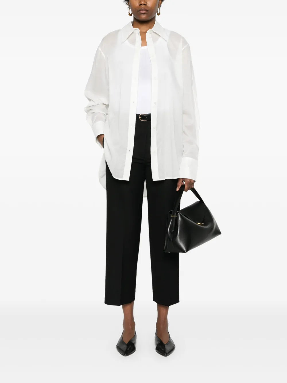 Pressed-Crease Cropped Trousers