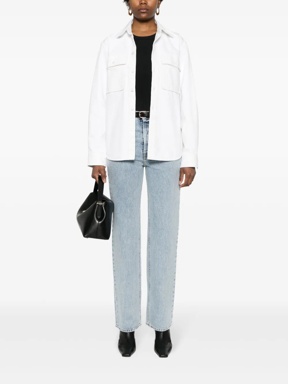Logo-Patch Cotton Jeans