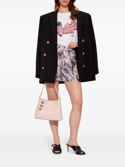 Abstract-Print High-Rise Shorts