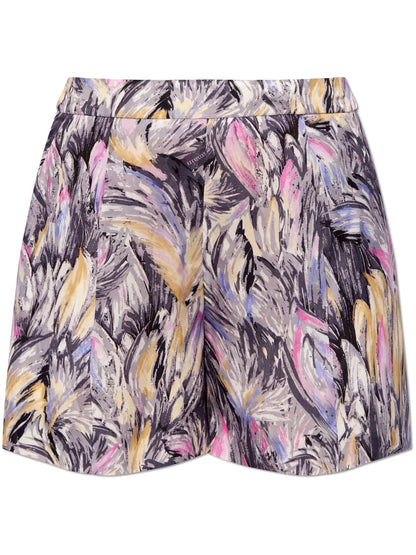 Abstract-Print High-Rise Shorts