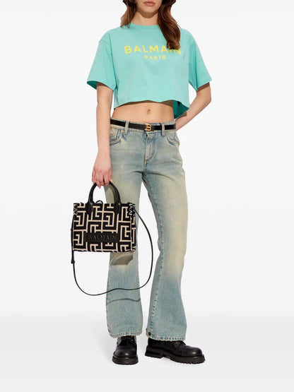Logo-Print Cropped T-Shirt