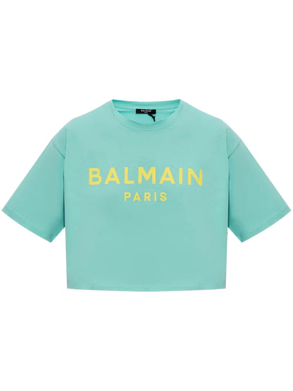 Logo-Print Cropped T-Shirt