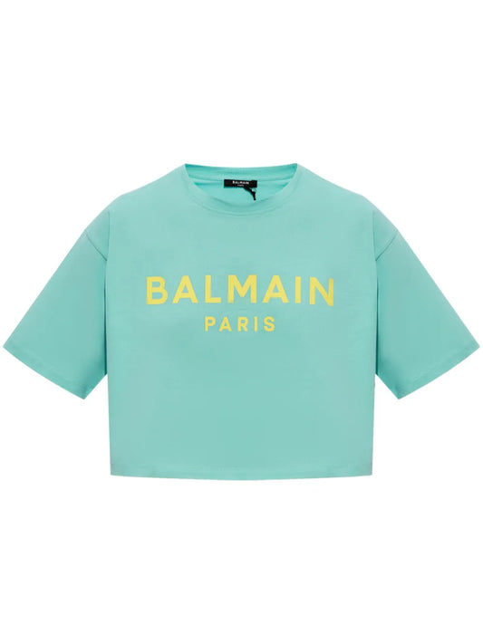 Logo-Print Cropped T-Shirt