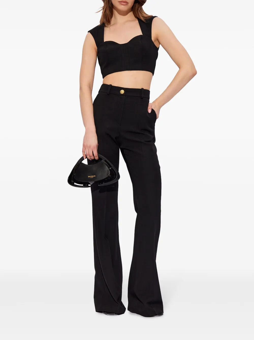 Flared Virgin-Wool Trousers