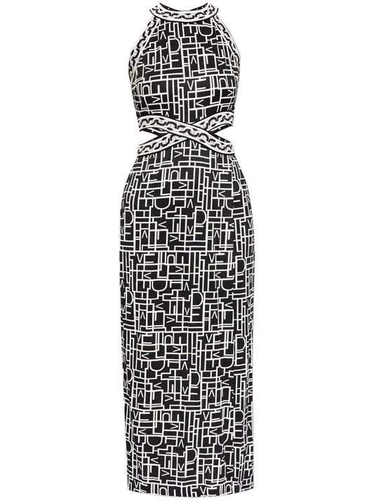 Zeus Logo Love-Print Dress