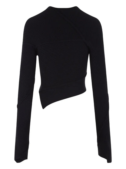 Spiral Asymmetric Knitted Top