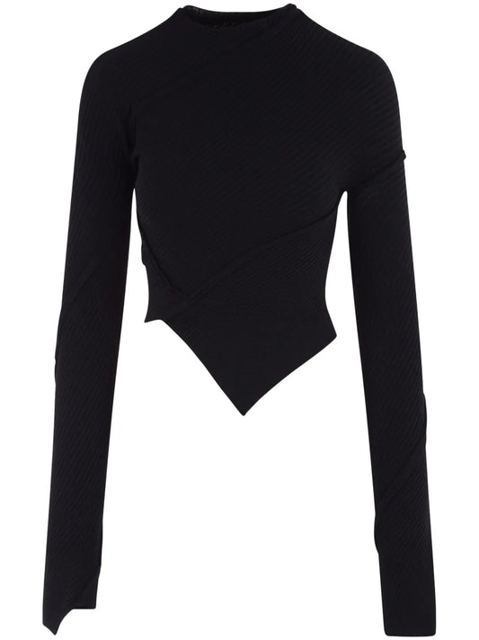 Spiral Asymmetric Knitted Top