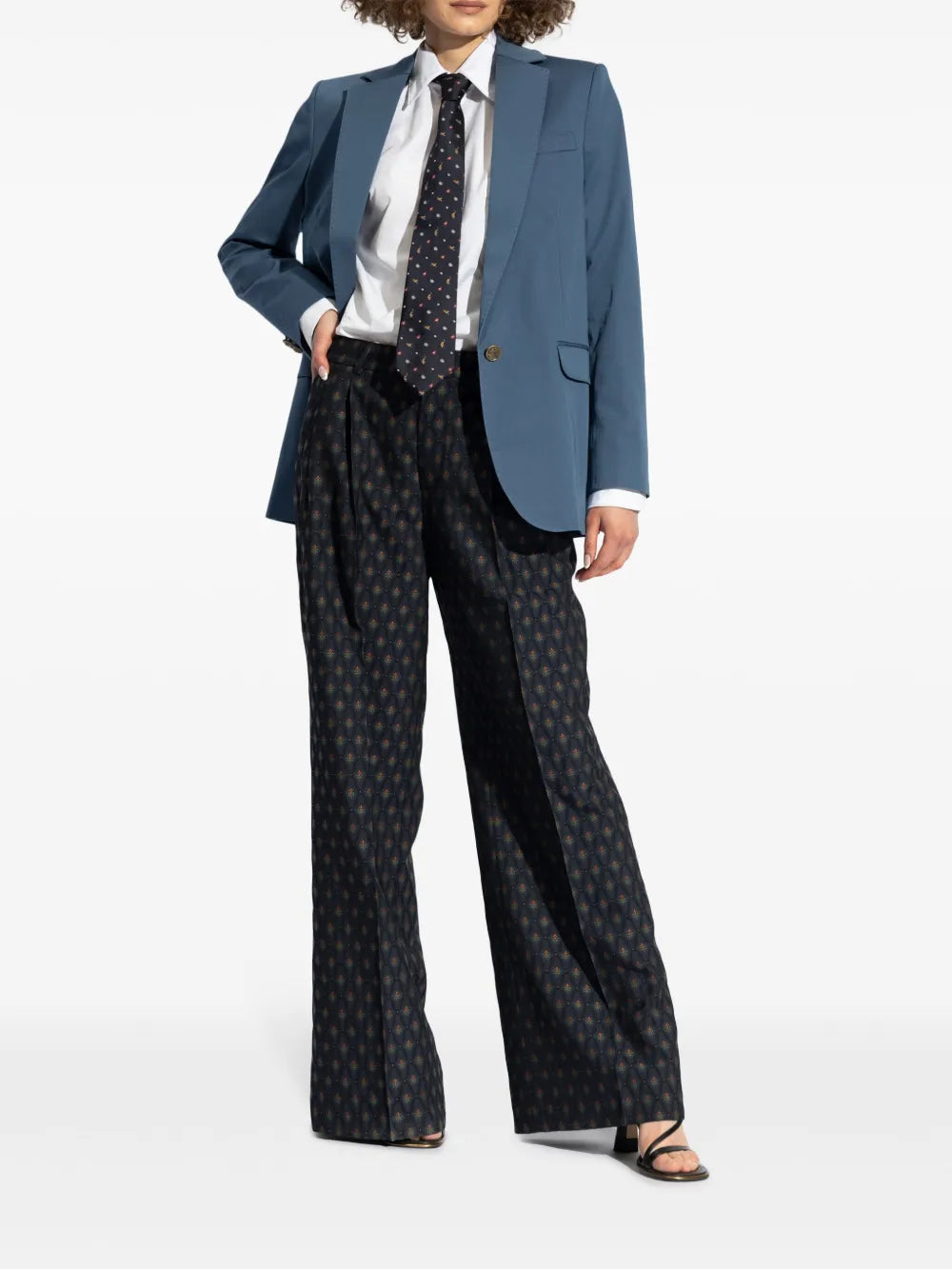 Geometric-Print Palazzo Pants