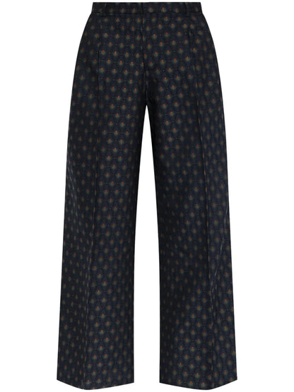Geometric-Print Palazzo Pants