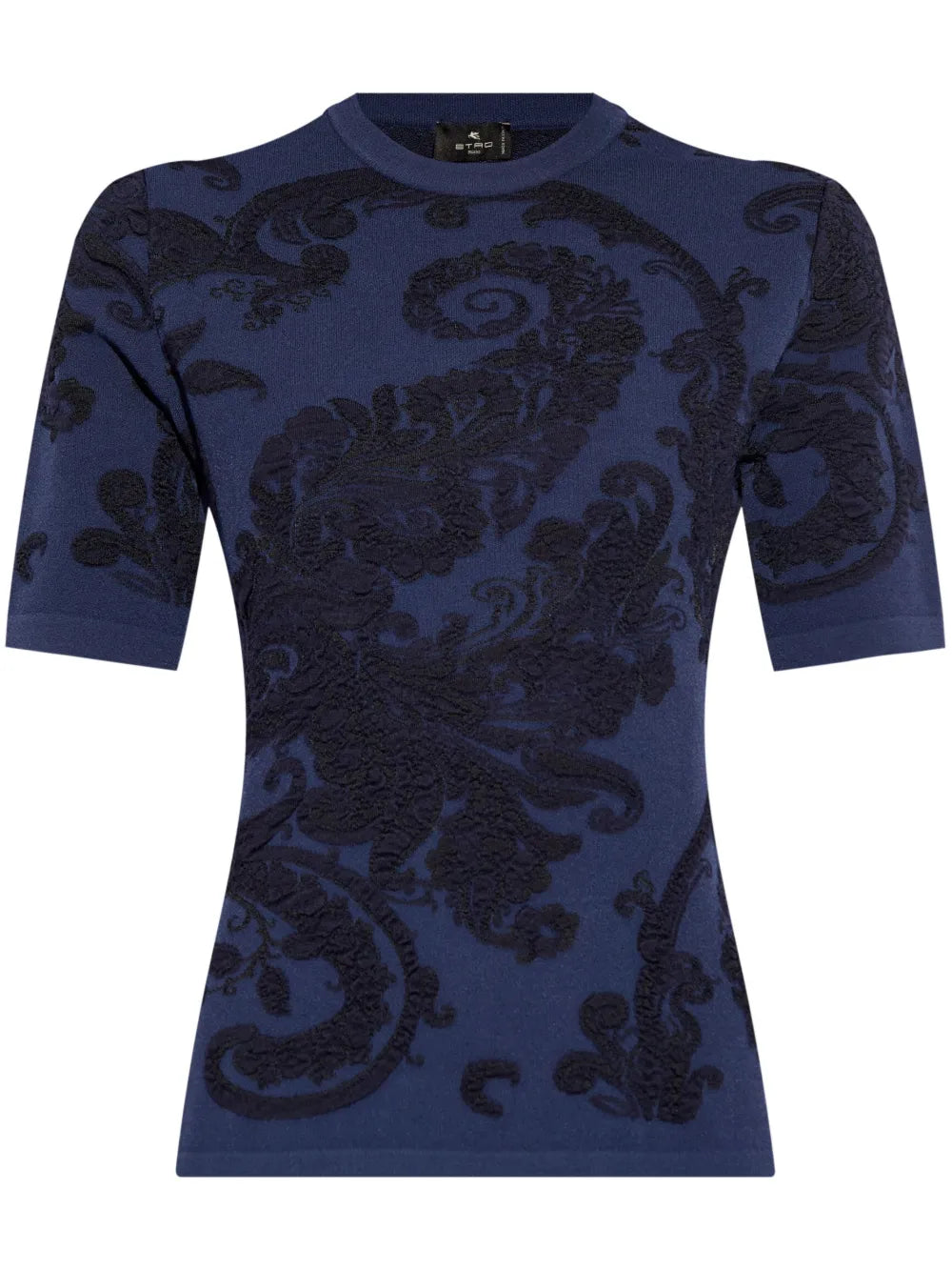 Patterned-Intarsia Knitted Top