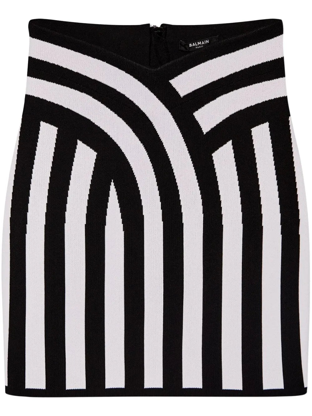 Striped Intarsia-Knit Miniskirt
