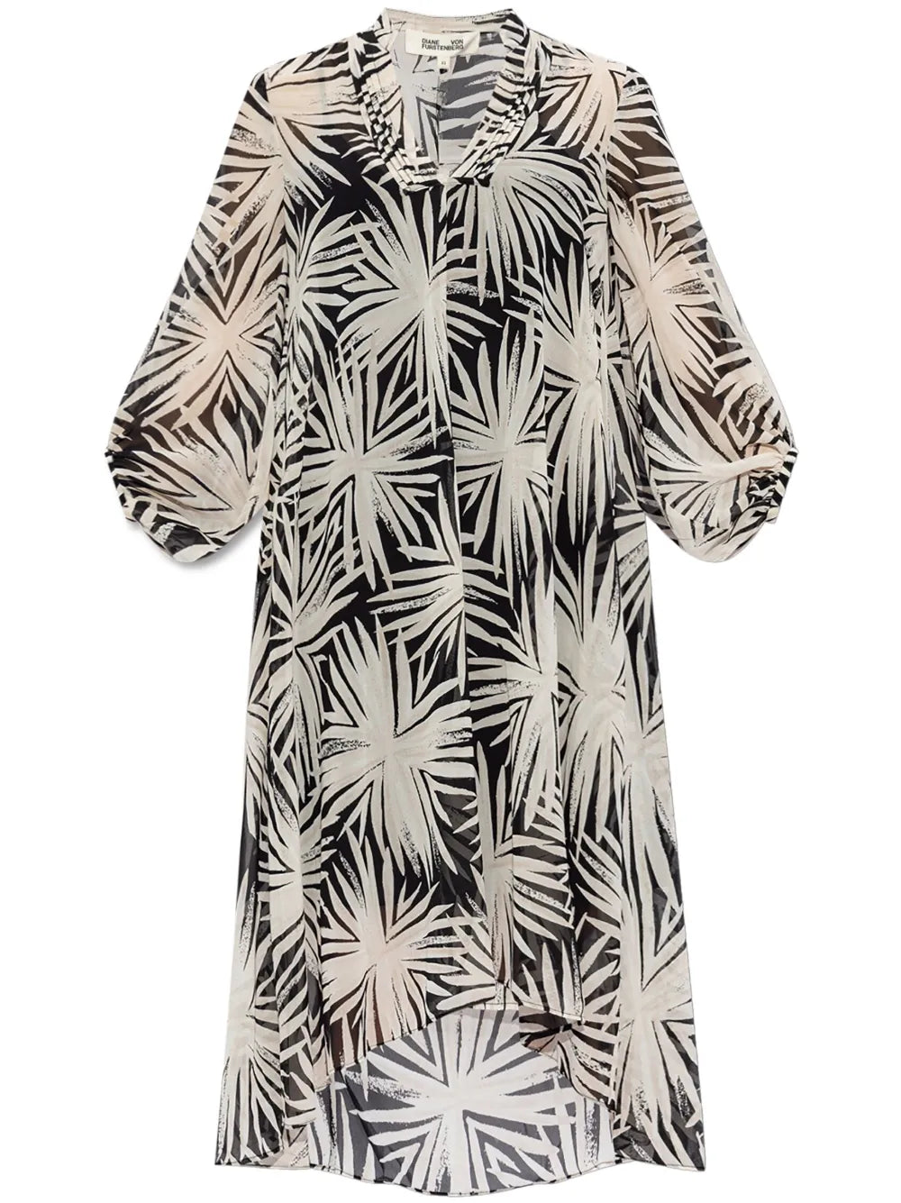 Graphic-Print Asymmetric Dress