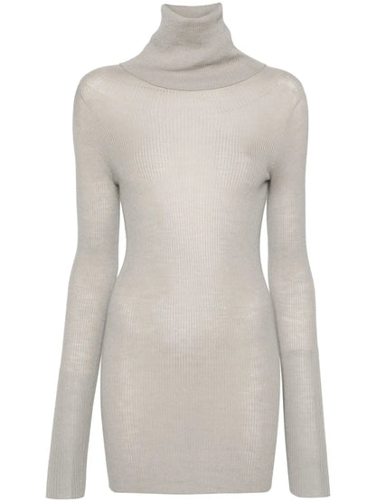Ribbed Tube Virgin Wool Jumper