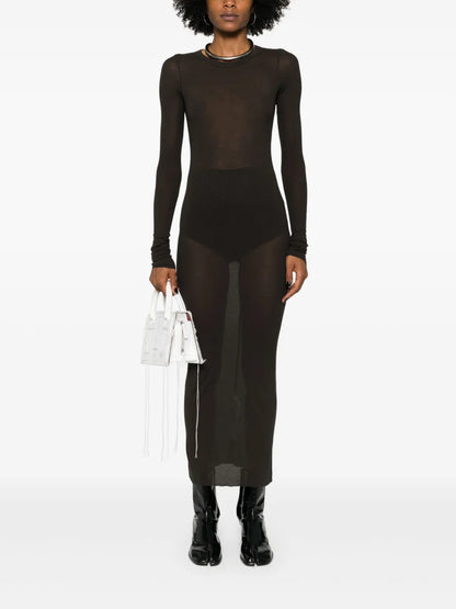 Ribbed-Knit Midi Dress