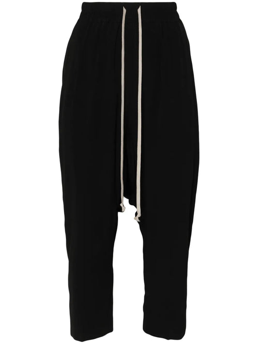 Drop-Crotch Cropped Trousers
