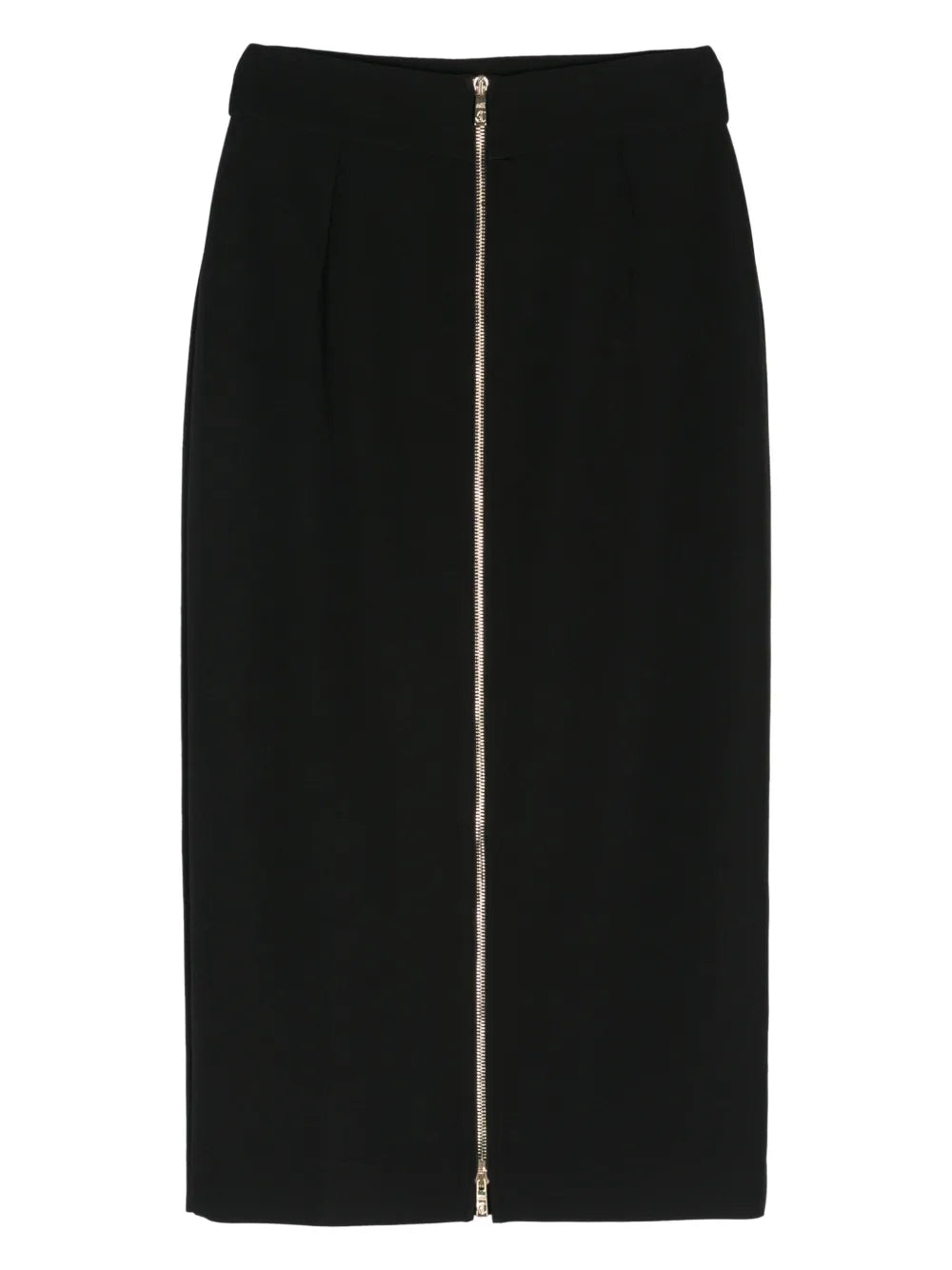 Metal-Snake Detail Midi Skirt