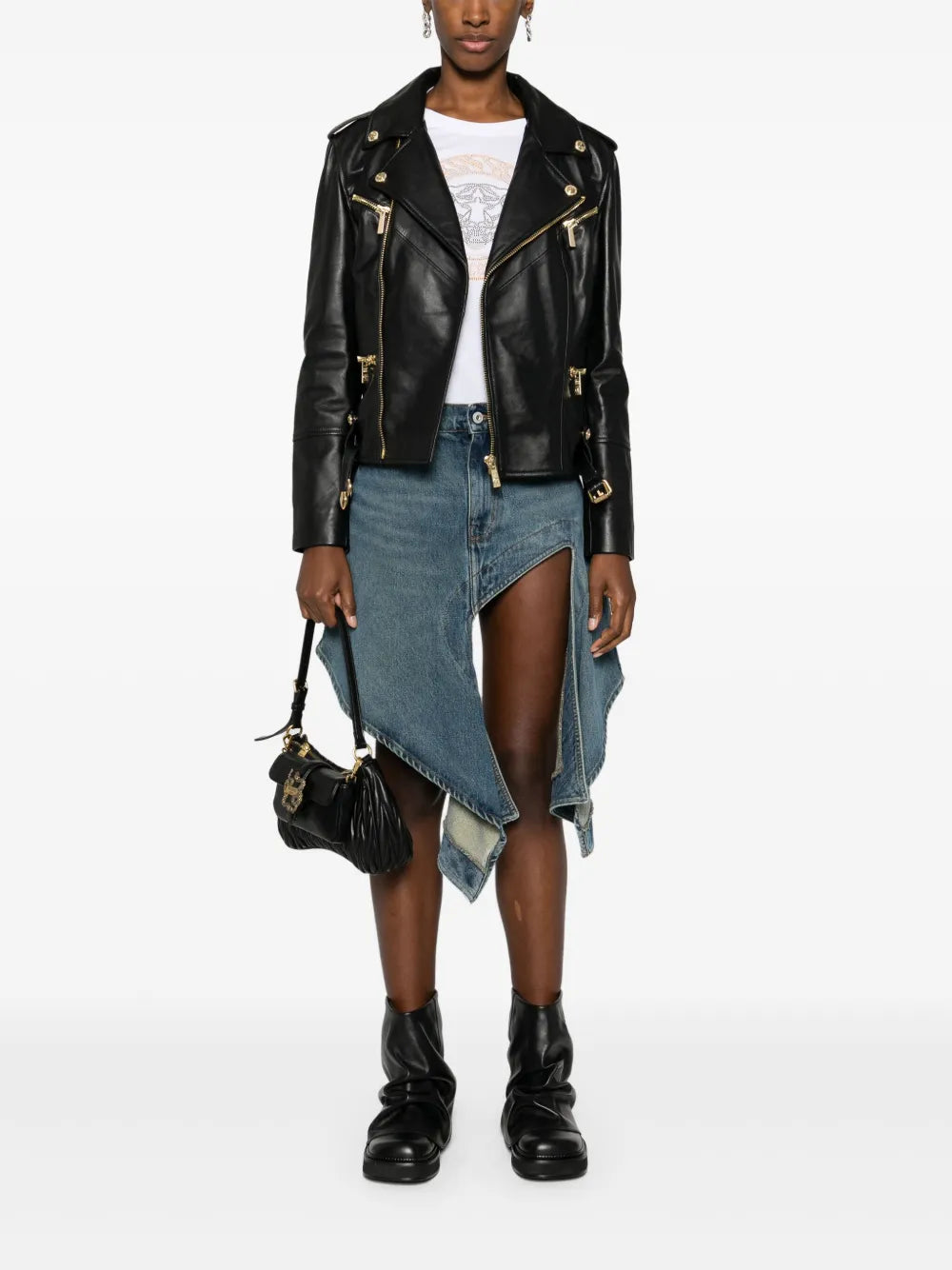 Zip-Up Leather Jacket