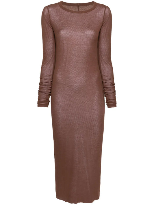 Ribbed-Knit Midi Dress