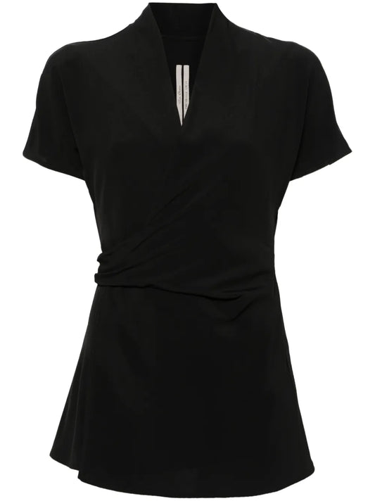 Laura Crepe Wrap Blouse