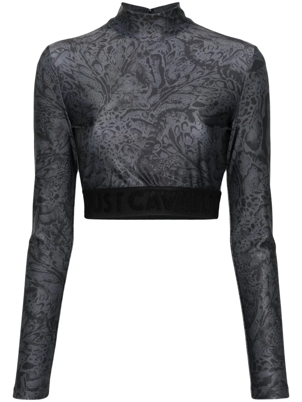 Leopard-Print Cropped T-Shirt