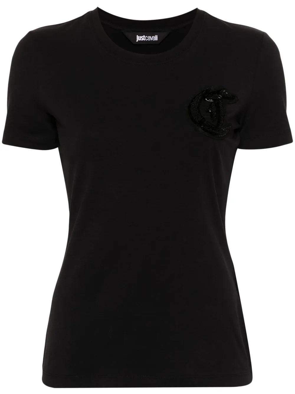 Bead-Logo Detail Jersey T-Shirt