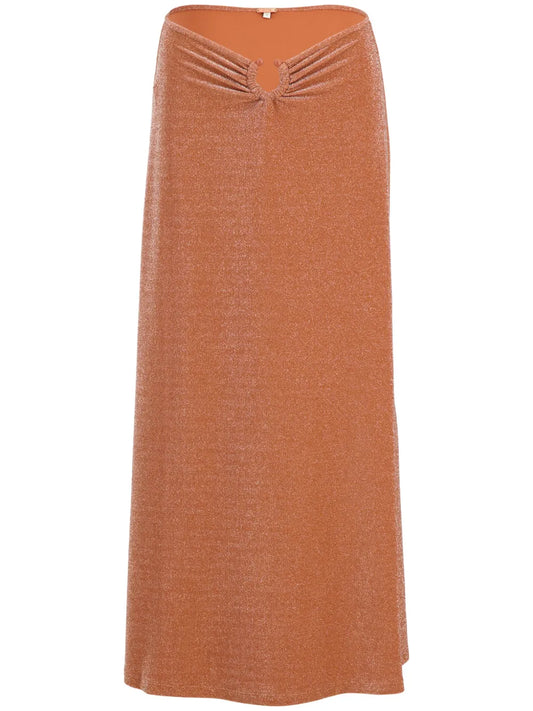 Rainstorm Lurex-Detail Midi Skirt
