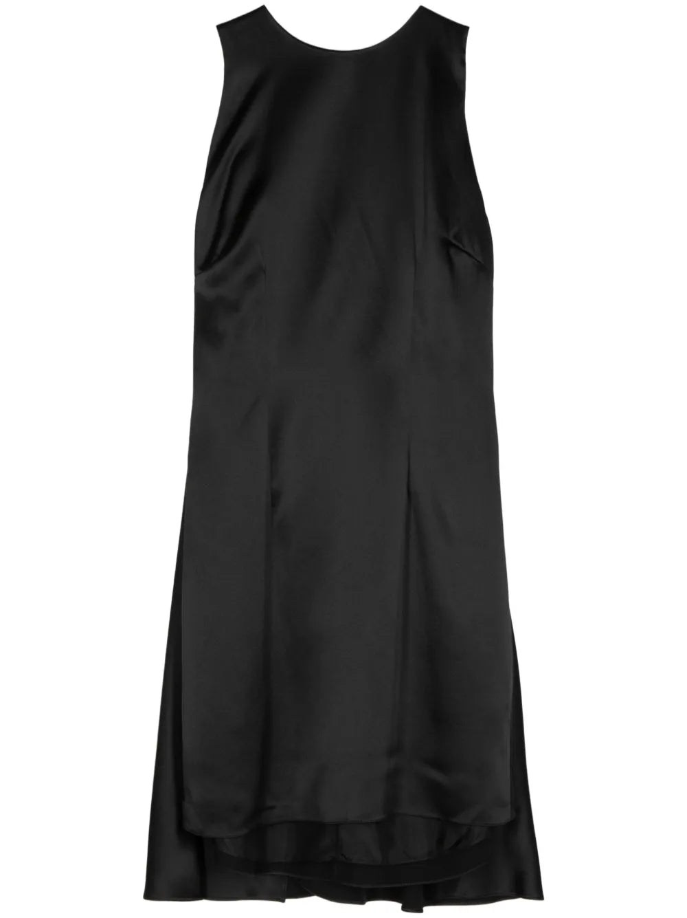Draped-Detail Silk Minidress