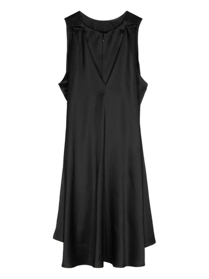 Draped-Detail Silk Minidress