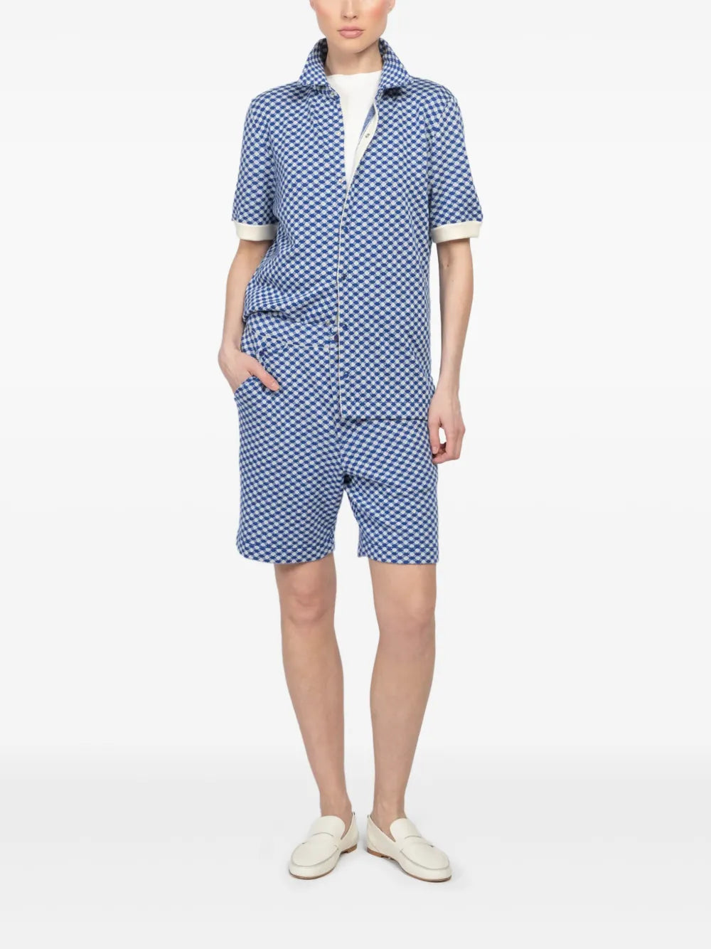 Dot Knit Cashmere Shirt