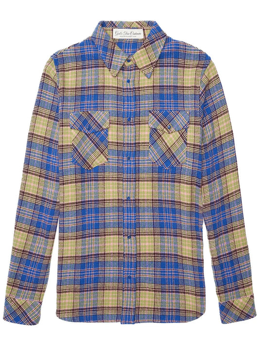 Check-Print Cashmere Overshirt