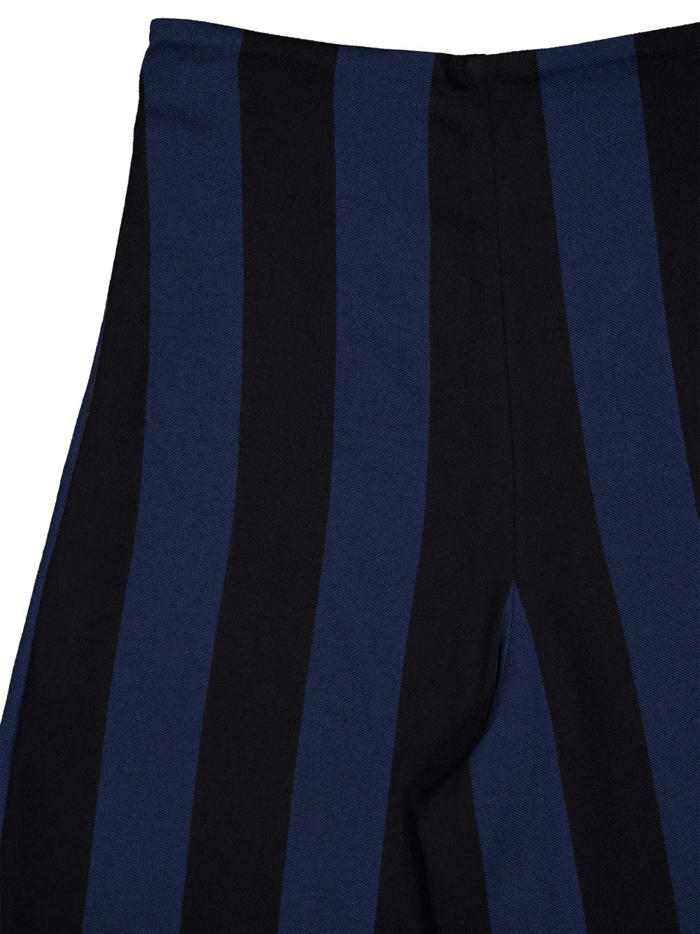 High-Waisted Striped Cotton Trousers