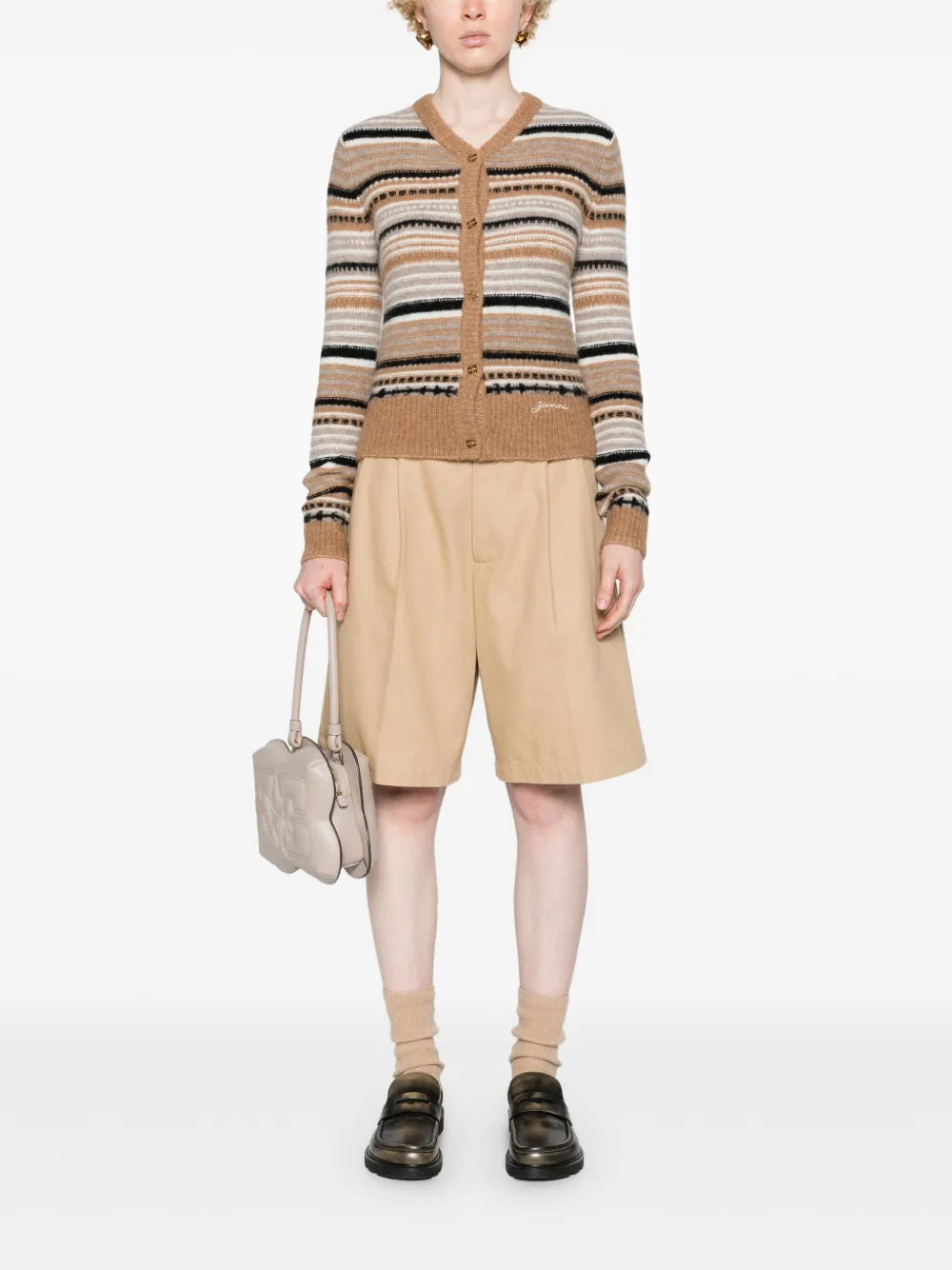 Logo-Buttons Striped Cardigan