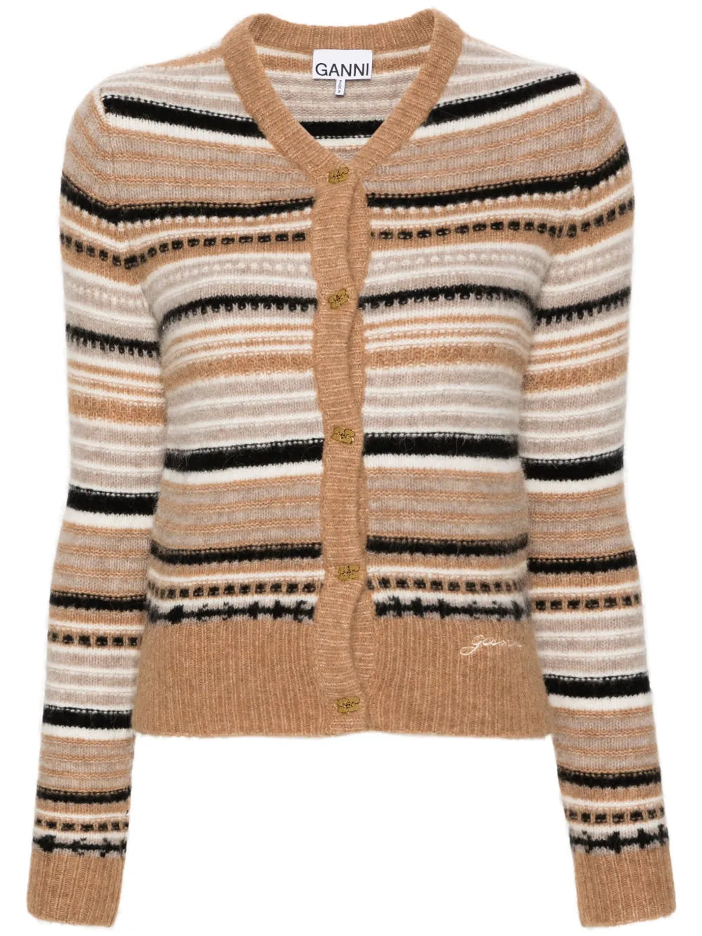 Logo-Buttons Striped Cardigan