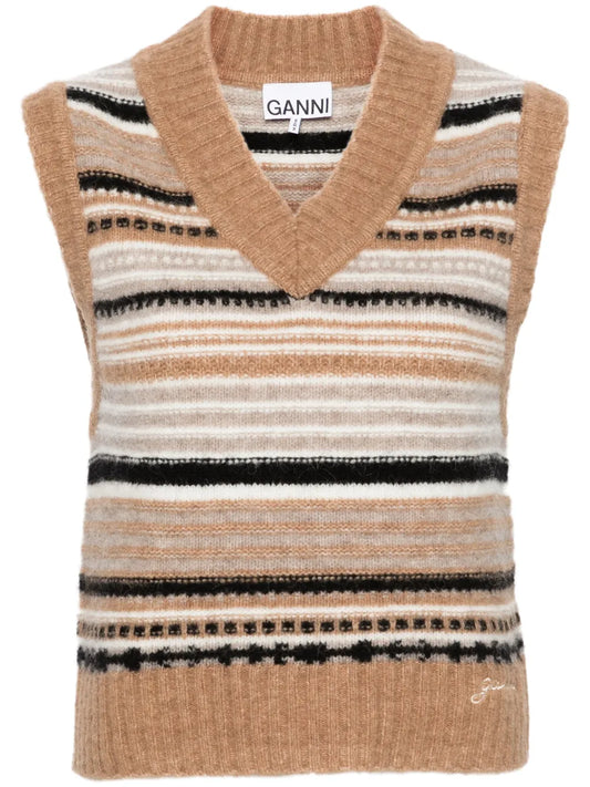 Striped Sleeveless Jumper