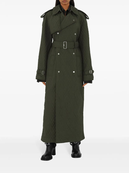 Double-Breasted Quilted Trench Coat