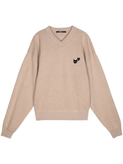 Twin Panther Knitted Jumper