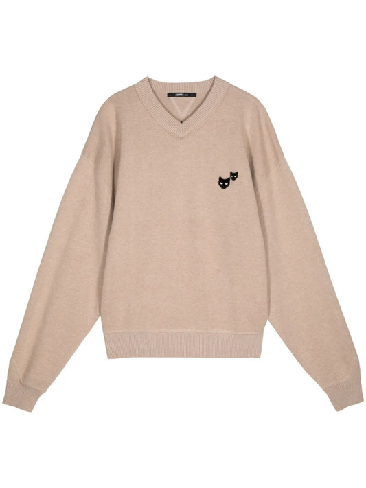 Twin Panther Knitted Jumper