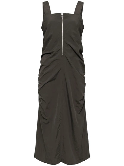 Zip Fastening Draped Dress