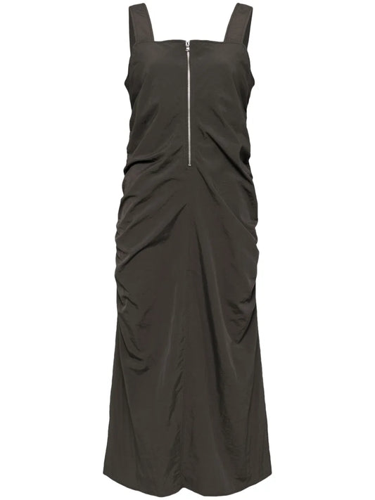 Zip Fastening Draped Dress
