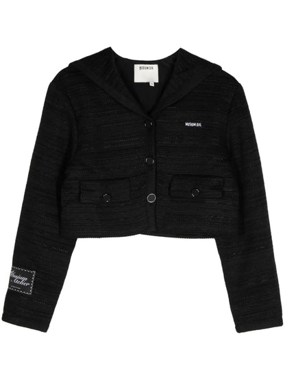 Logo-Appliqué Button-Up Jacket
