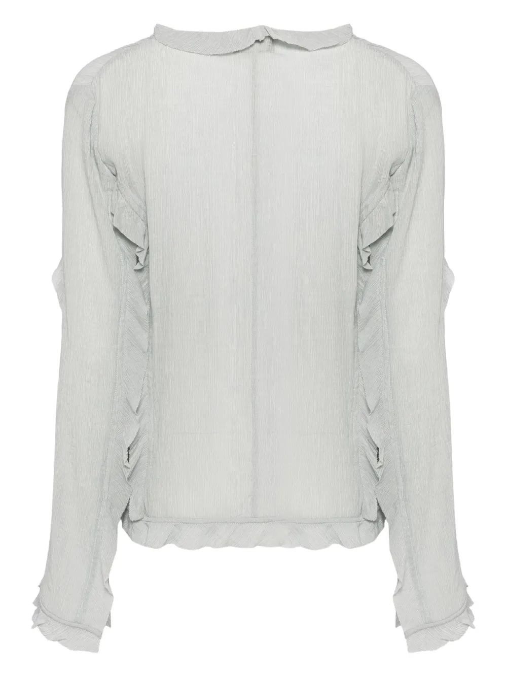 V-Neck Ruffle-Detail Blouse