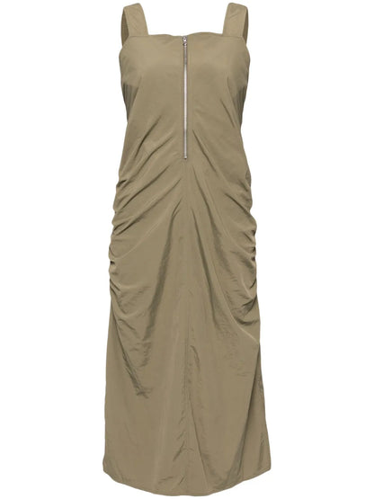 Zip Fastening Draped Dress