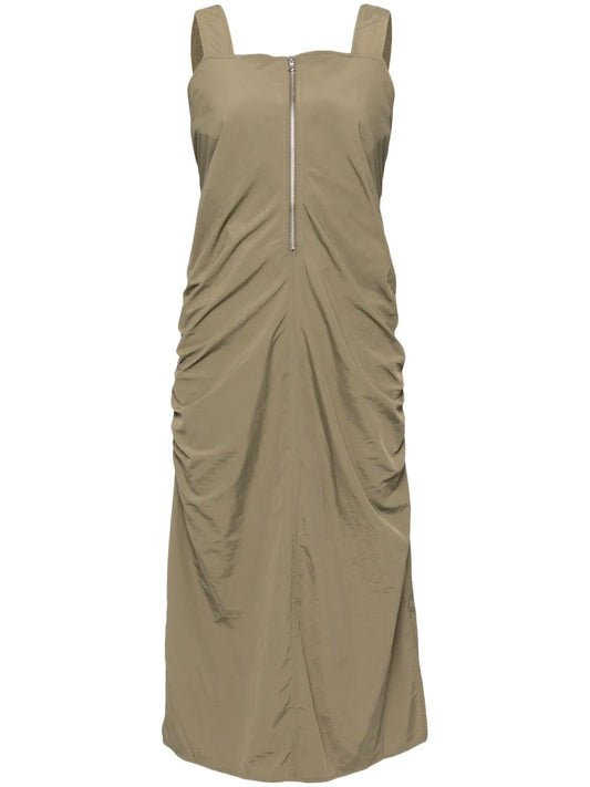 Zip Fastening Draped Dress