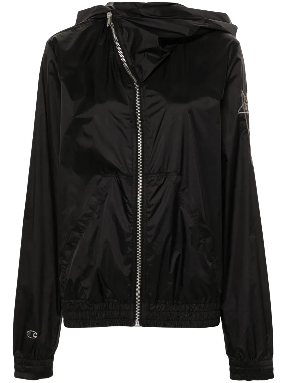 Logo-Embroidered Hooded Jacket