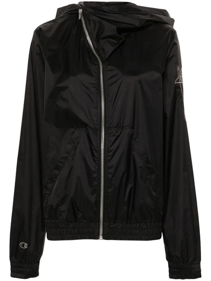 Logo-Embroidered Hooded Jacket