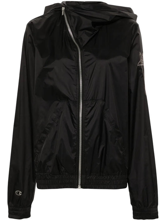 Logo-Embroidered Hooded Jacket