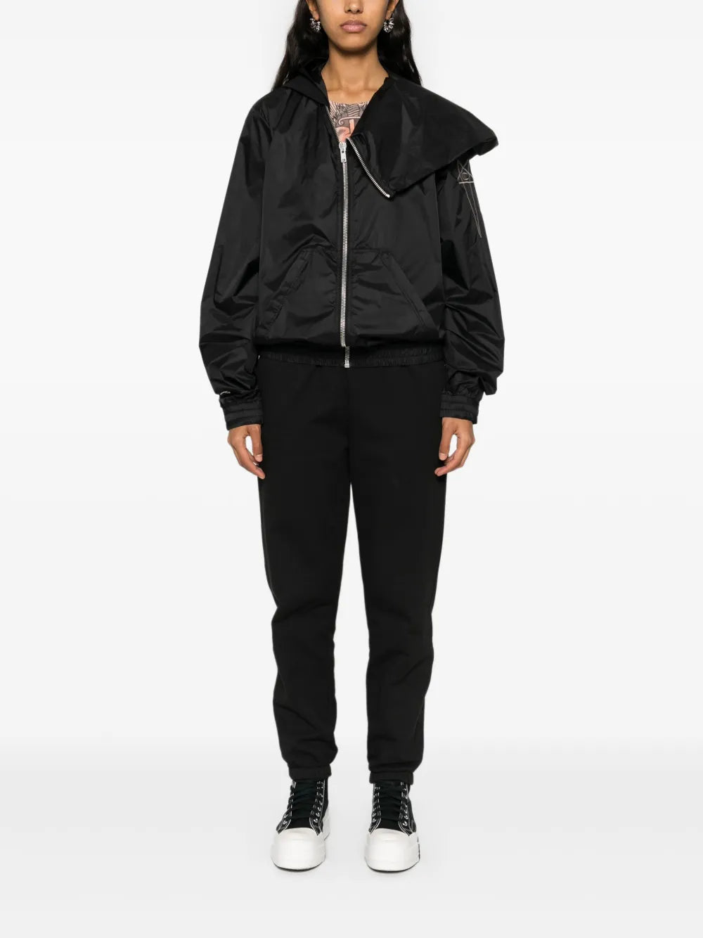 Logo-Embroidered Hooded Jacket